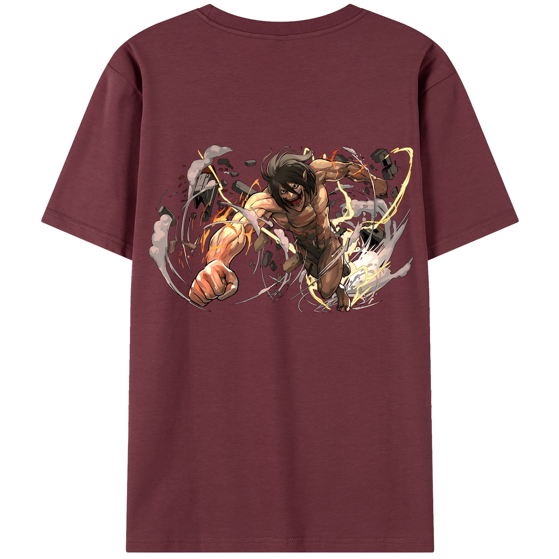 （画像用） 進撃の巨人 Attack on Titan 綿100％半袖Tシャツ（背面プリント）